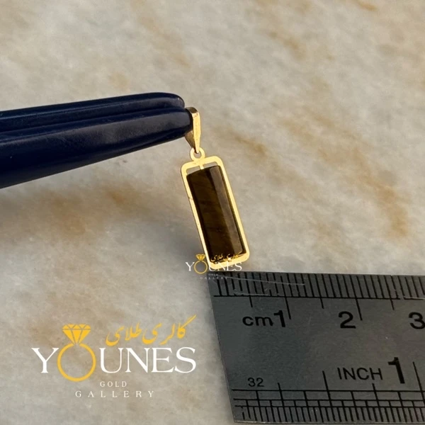 آویز طلا سنگی چشم ببر